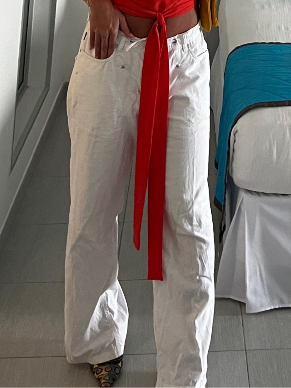 Beaded Multicolor Pointed-Toe Mule Heels - Women's VINTAGE - Picture 5 of 5